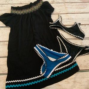 Miken Swim Cover Up & Matching Bikini - Small